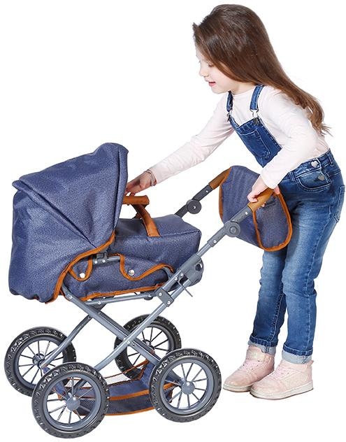 Knorrtoys® Kombi-Puppenwagen »Ruby - Dark Blue« mit Wickeltasche