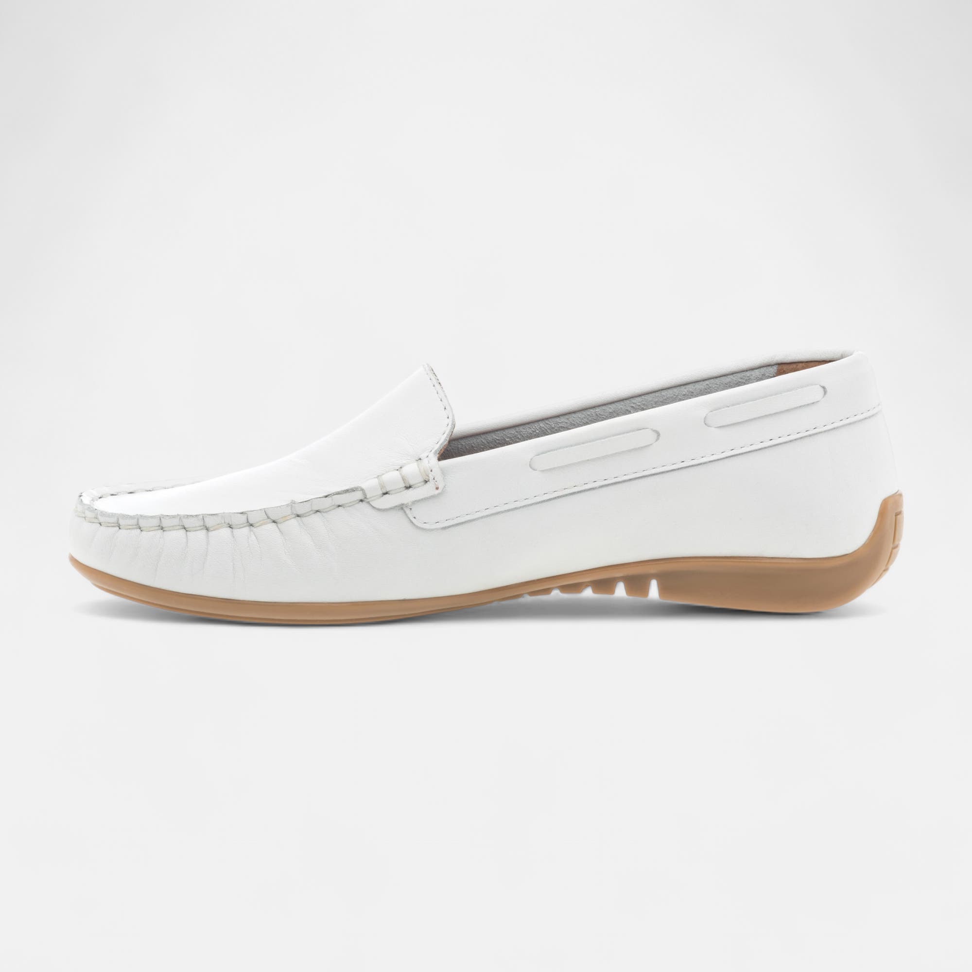 Mocassins Femme en cuir blanc