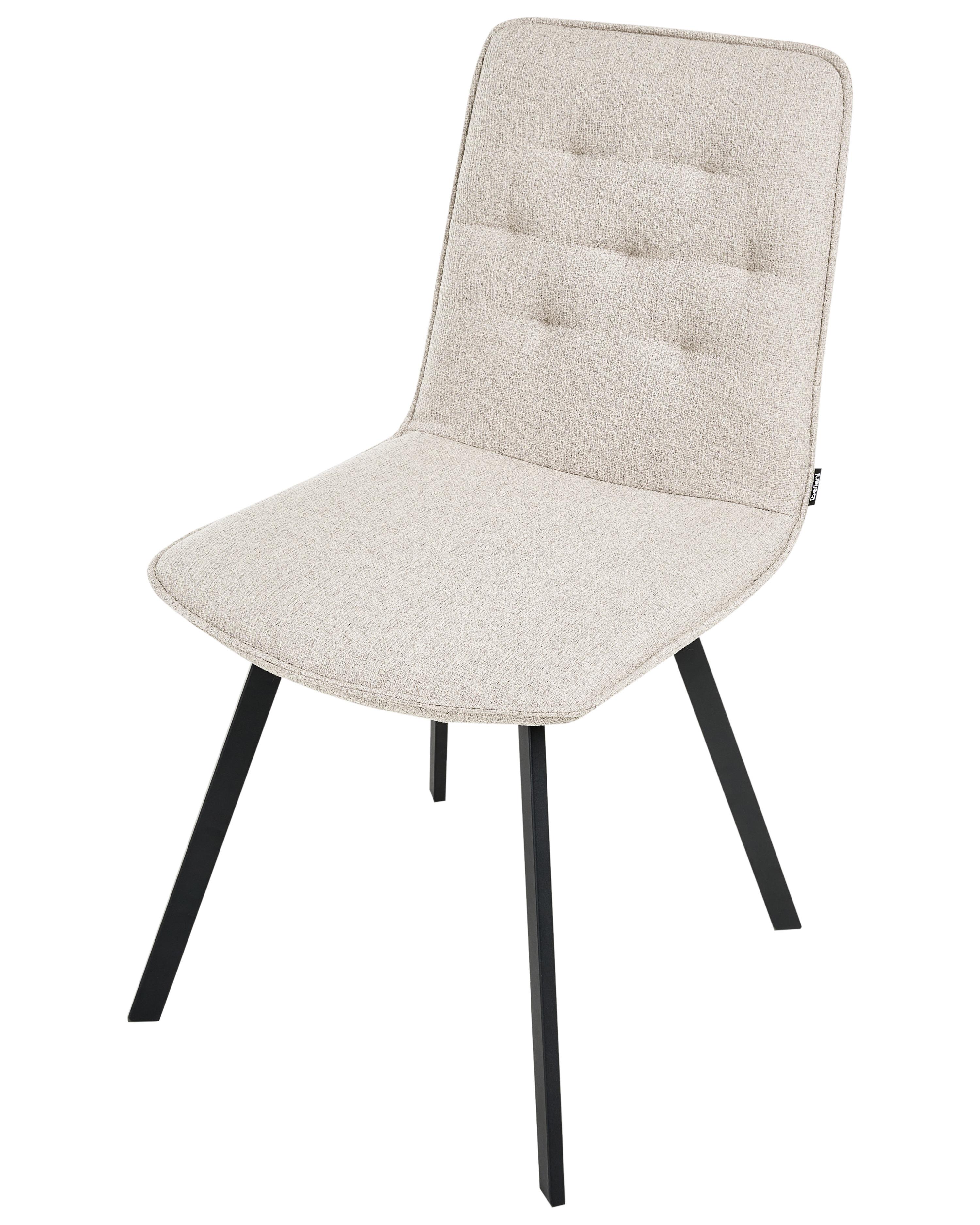 Set van 2 eetkamerstoelen CARVER Stof Beige