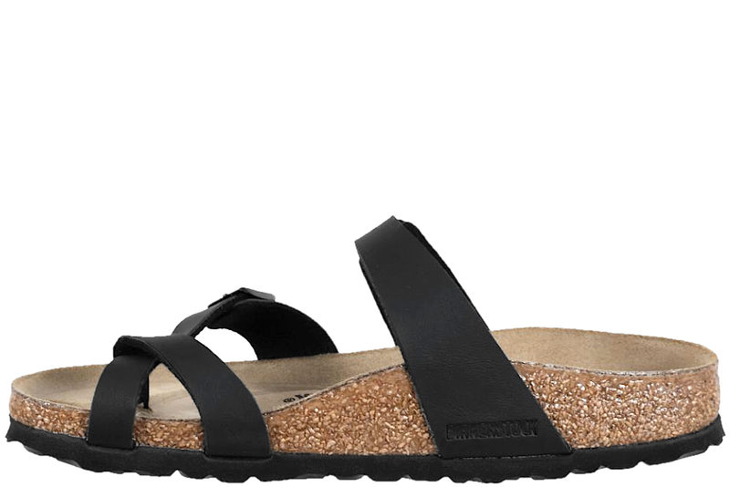 BIRKENSTOCK MAYARI SLENTERS I SORT SYNTET MED TÅREM