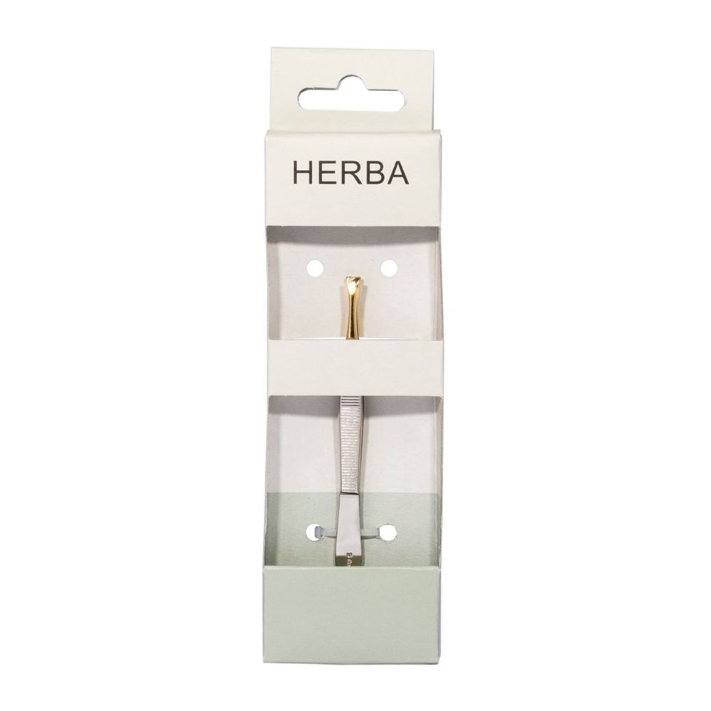 HERBA Pinzette 7.5cm Goldspitze 1 Stk