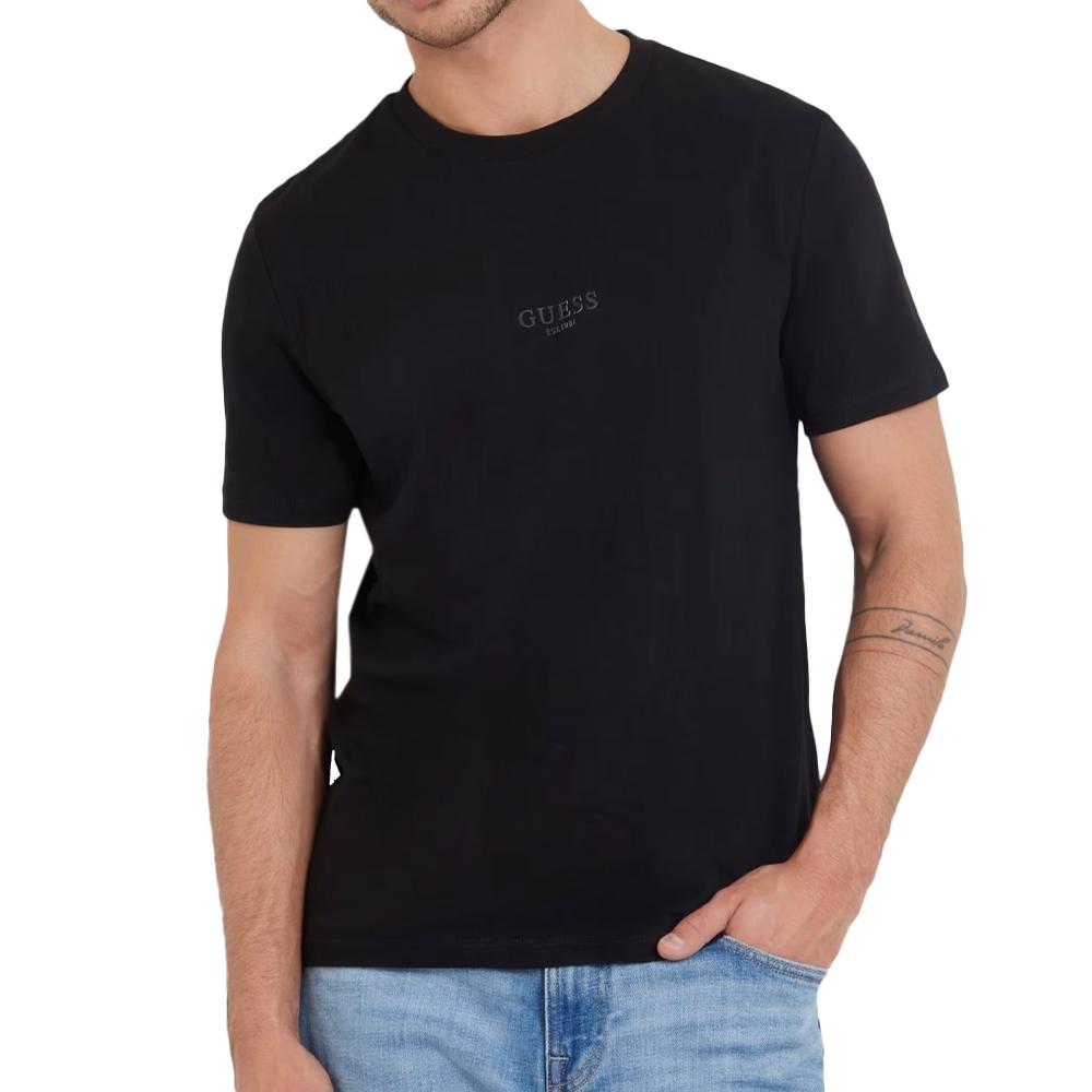 Guess T-shirt Noir Homme Guess Aidy