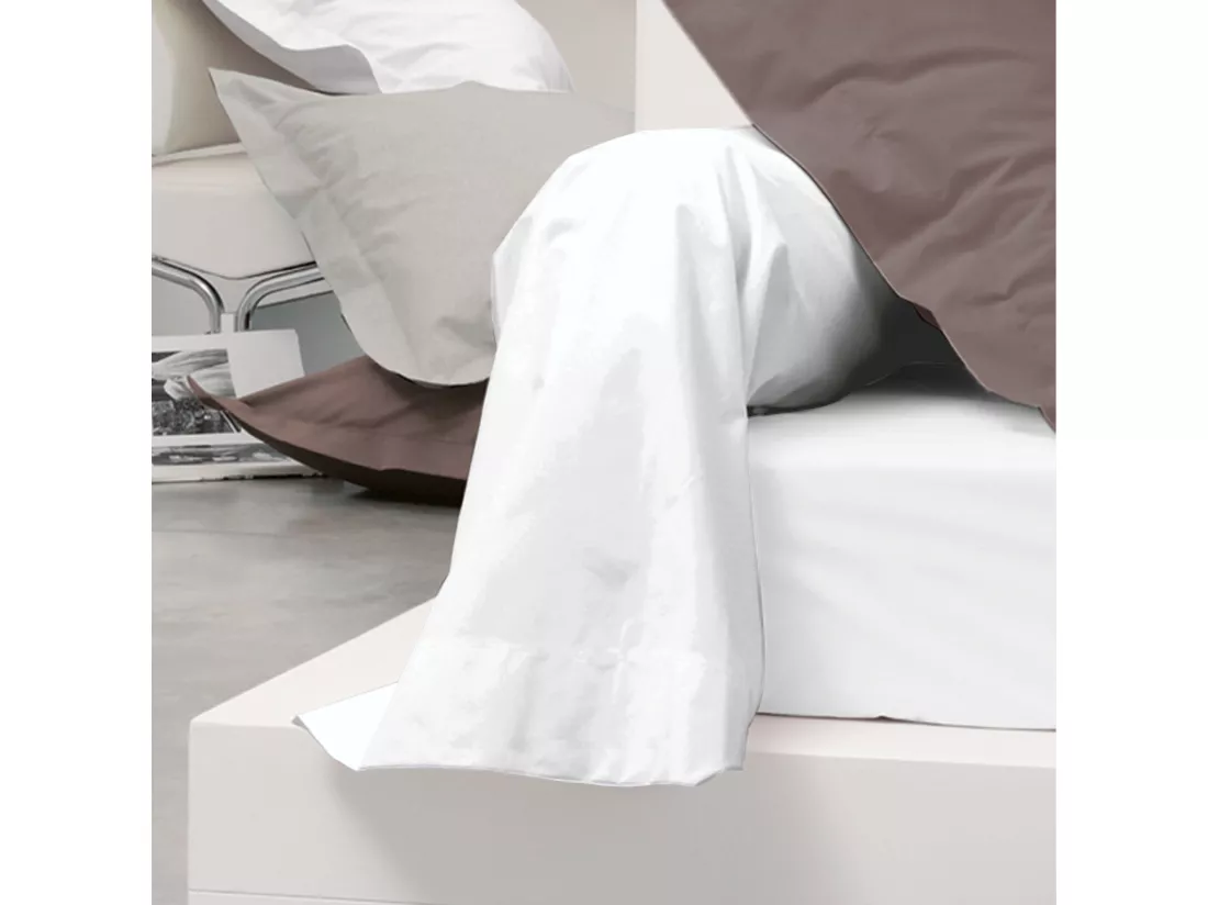 Taie de traversin uni 230x43 cm coton ALTO Blanc