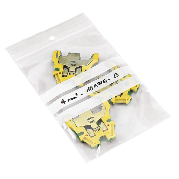 Sachet plastique zip transparent à bandes blanches 50 microns 25 x 35 cm, 1000 sachets