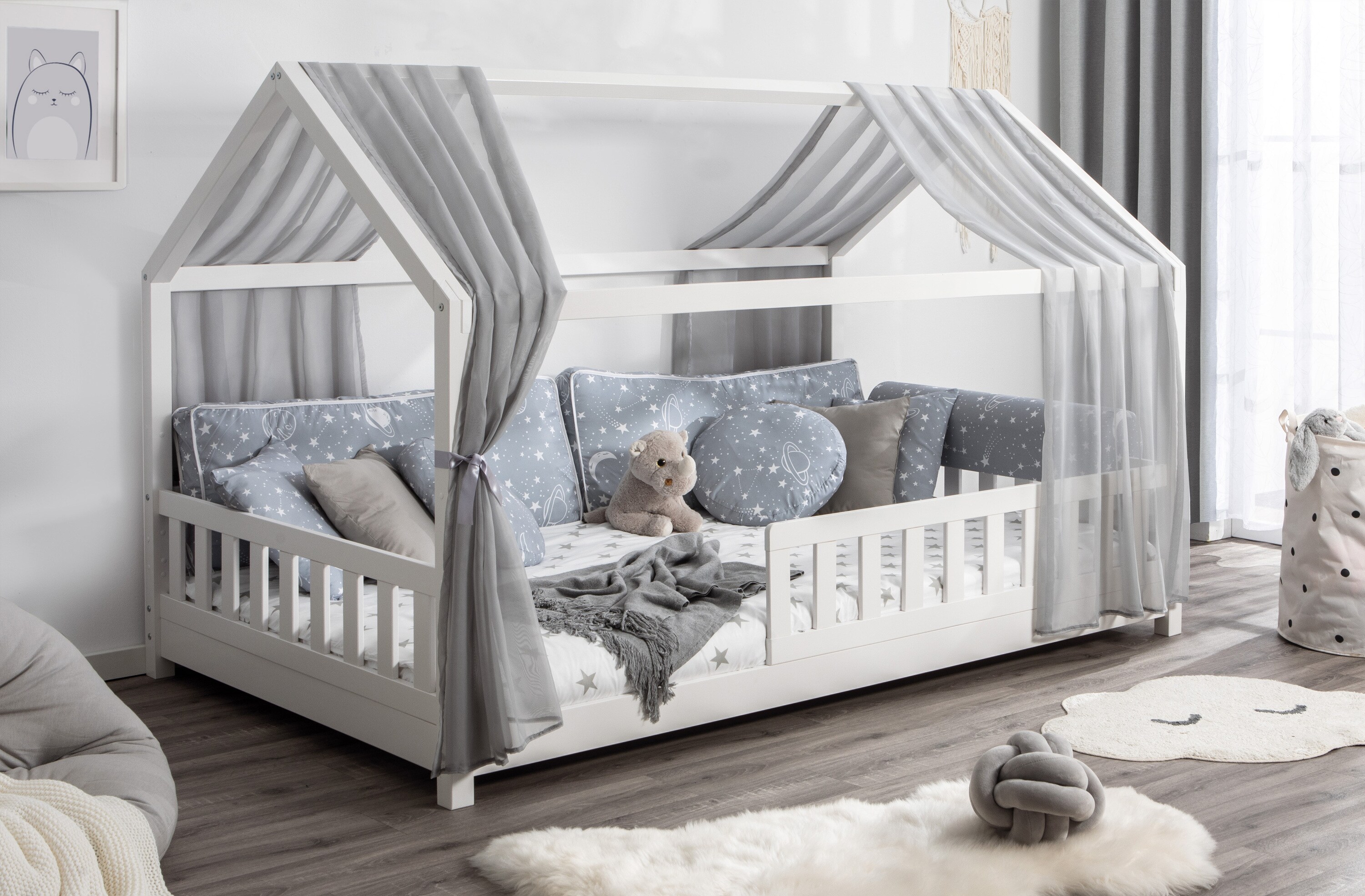 TiCAA Tüll-Set für Hausbett 