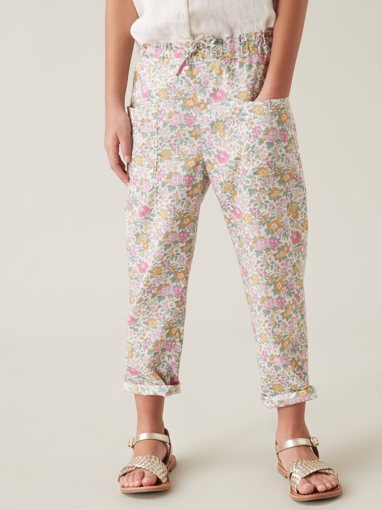 Pantalon en tissu Liberty Claire Rich Fille