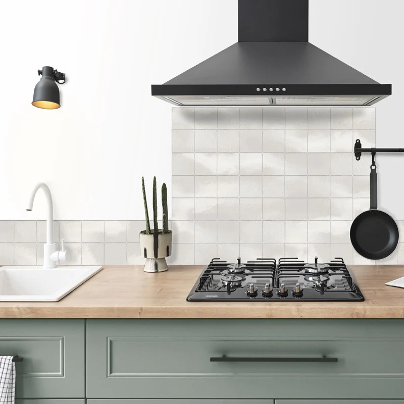Crédence cuisine Fond de hotte ALU : L 90cm x H 70cm - ZELLIGE BEIGE 9