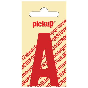 Pickup plakletter A rood glans 60 mm