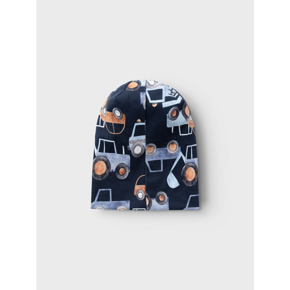 Køb Name It Dark Sapphire Moppy Dropshape Beanie AOP