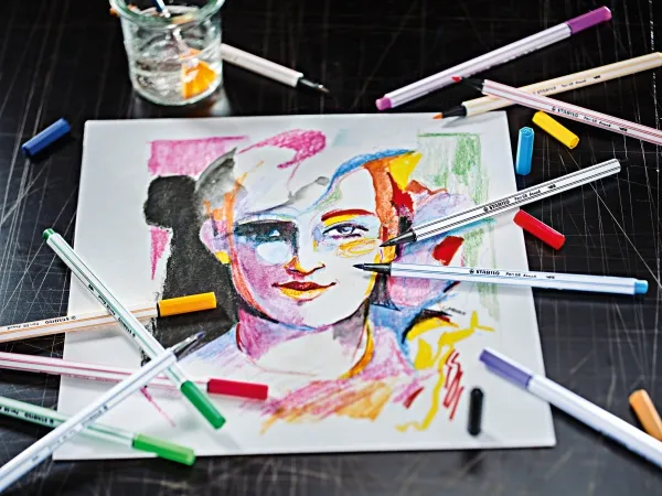 Stabilo Arty 68 brush - med 30 ass. stk. farver