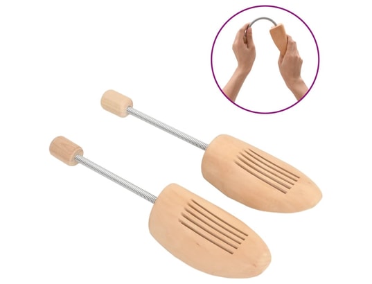 VIDAXL - Embauchoirs 2 paires eu 39-42 bois massif lotus