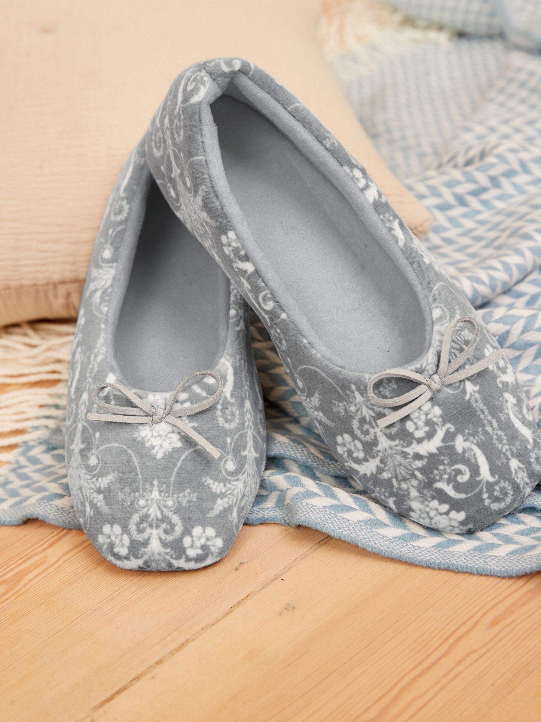 Grijs - Laura Ashley ballerina pantoffels