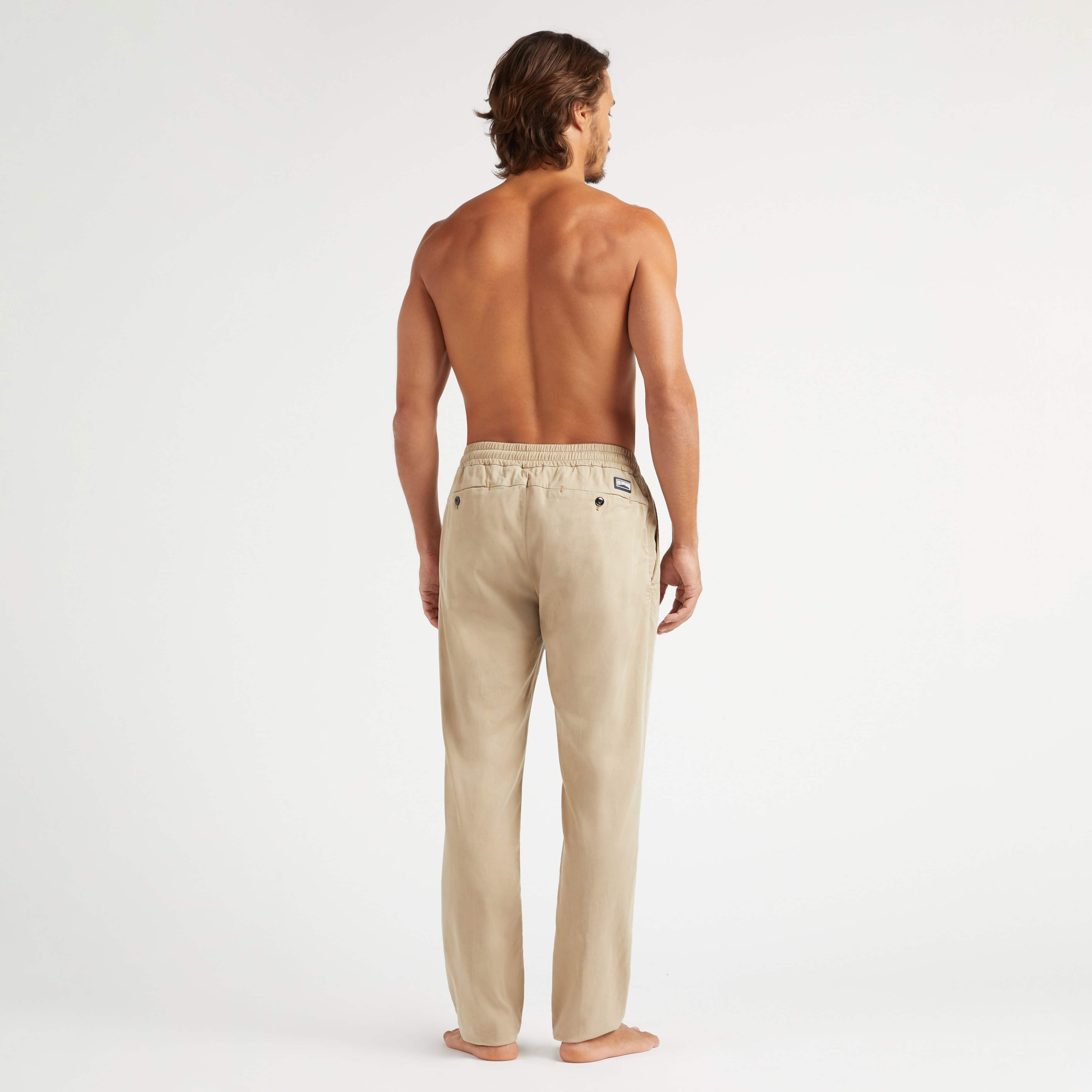 Pantalon Taille Élastique en Tencel Homme