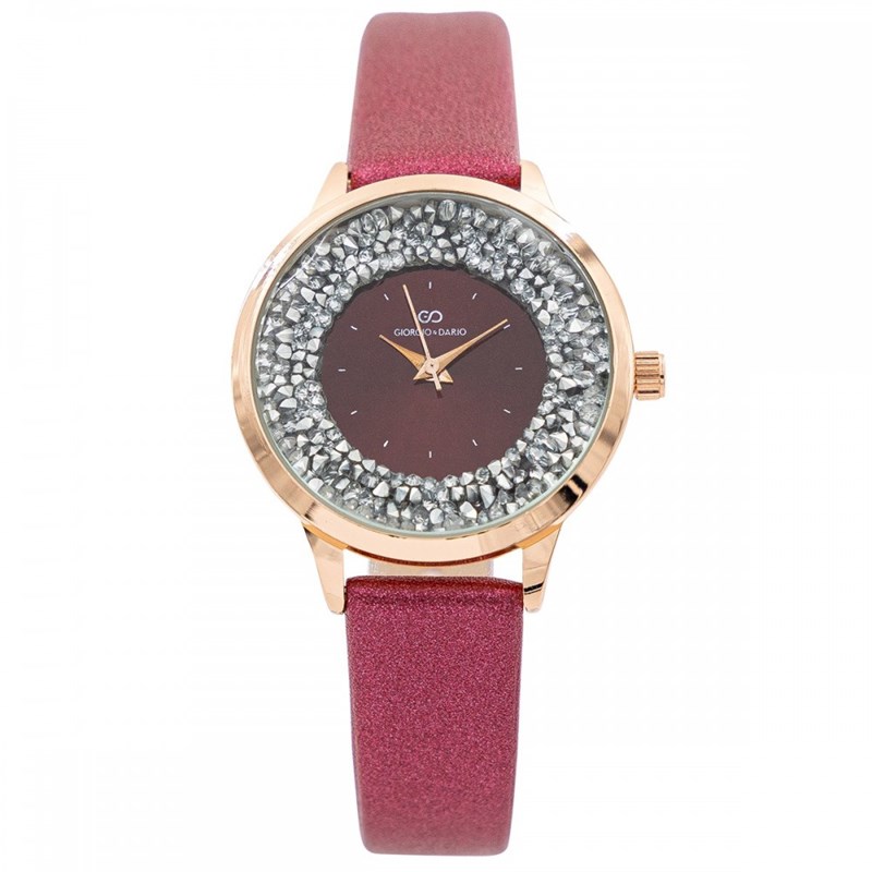 Montre Femme GIORGIO bracelet Cuir Violet