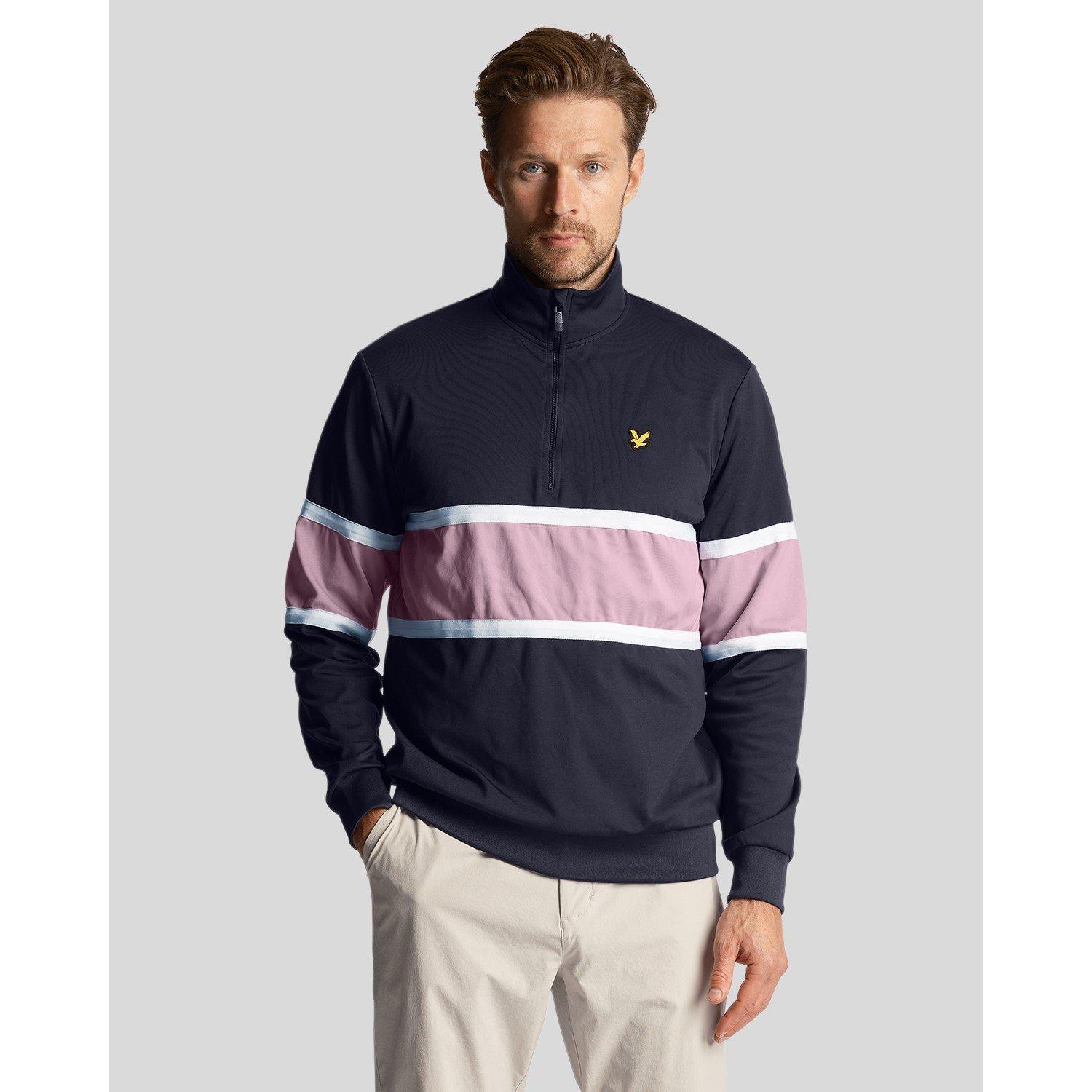 Lyle and Scott Colour Block Quarter Zip