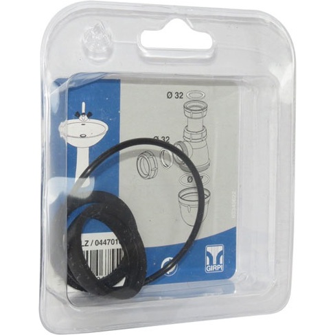 Kit 3 joints pour siphon de lavabo - noir