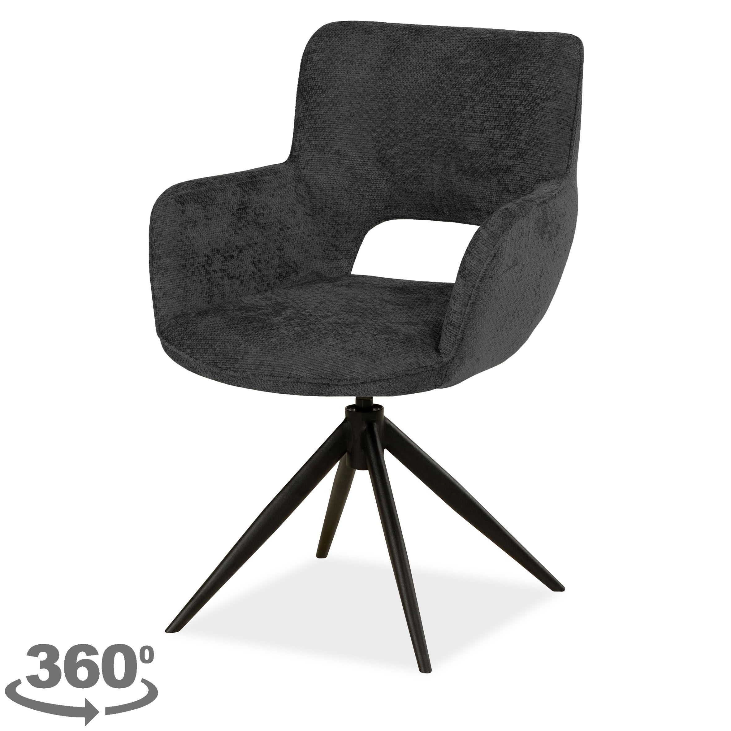 Eetstoel - Movie antracite Mona B57 x D66 x H87 cm