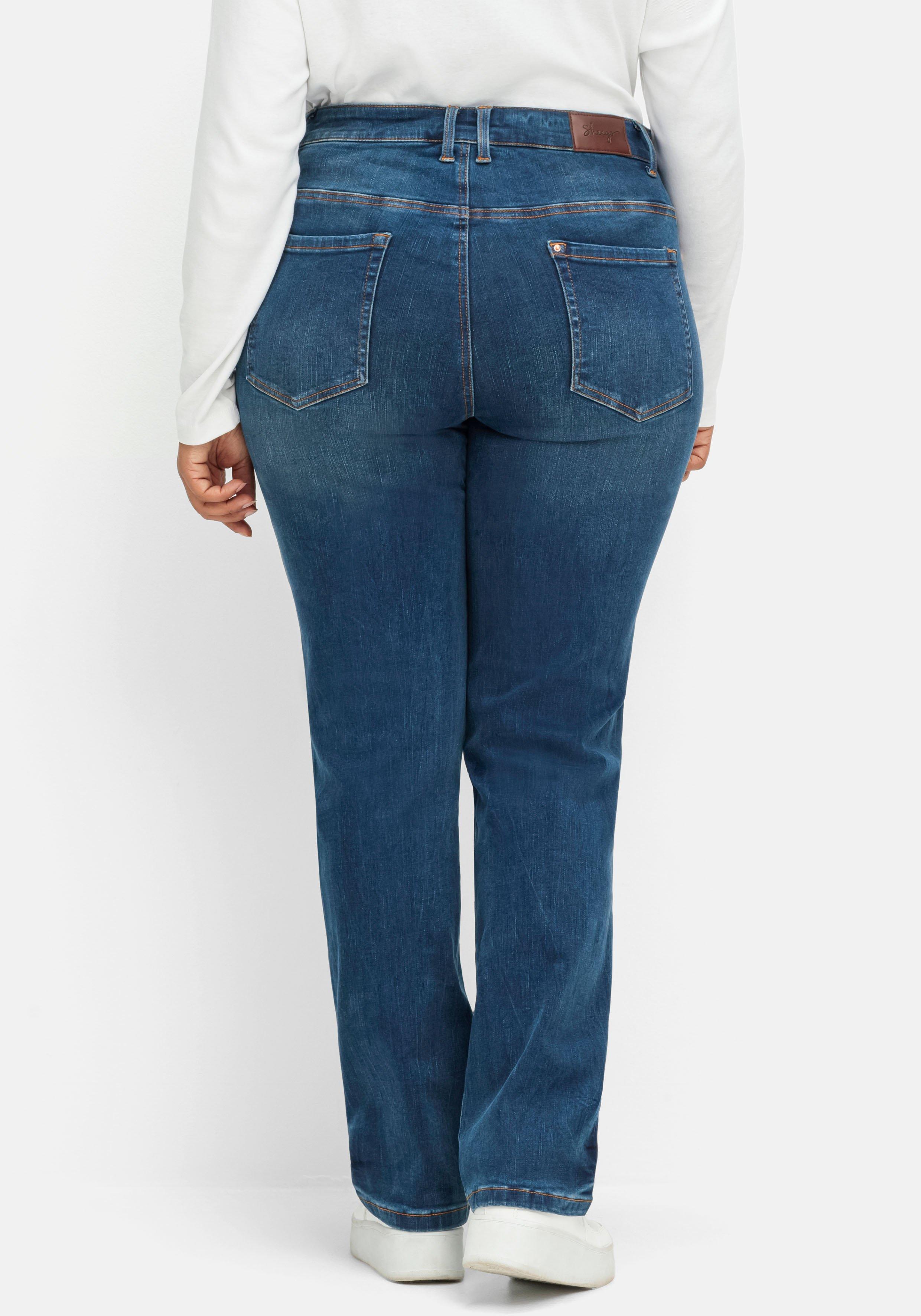 Gerade Stretch-Jeans mit Bodyforming-Effekt