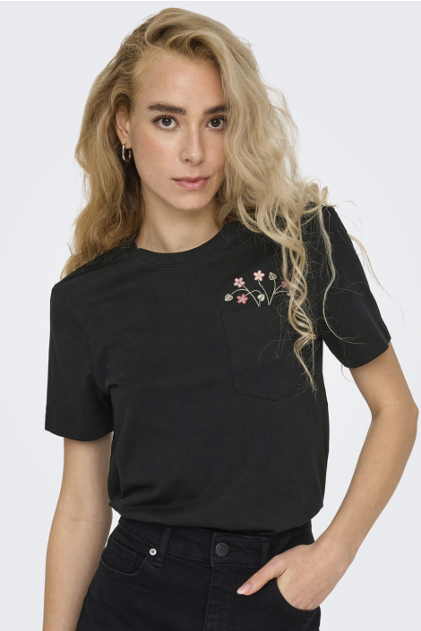 Only zwarte dames t-shirt