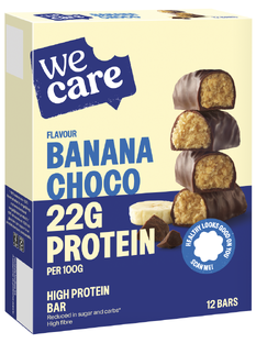 WeCare Banana Choco High Protein Bar 372GR