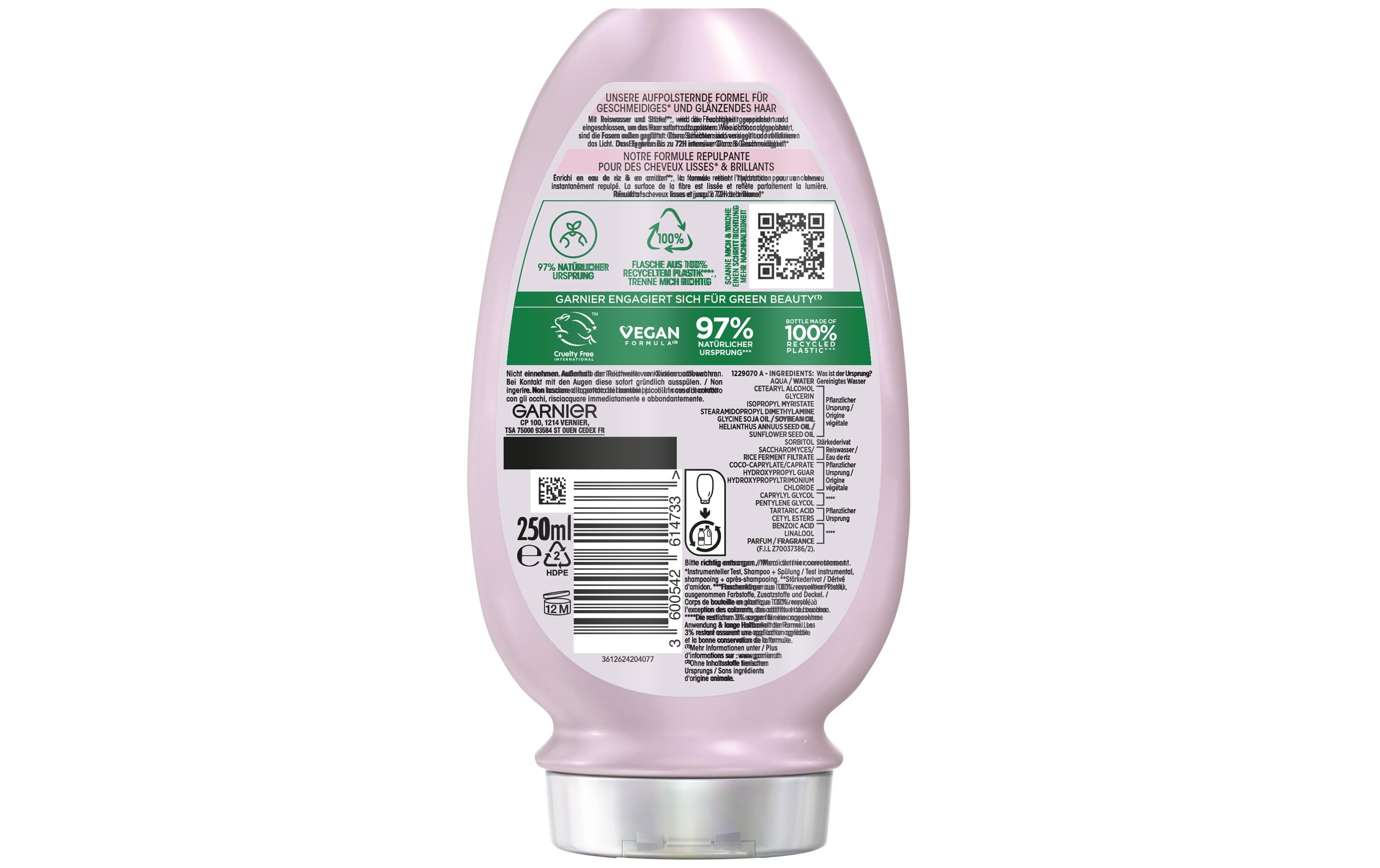 Haarspülung Ultra Doux Rice Water 300 mlConditioner speichert die Feuchtigkeit des Haares und polstert es sichtbar auf