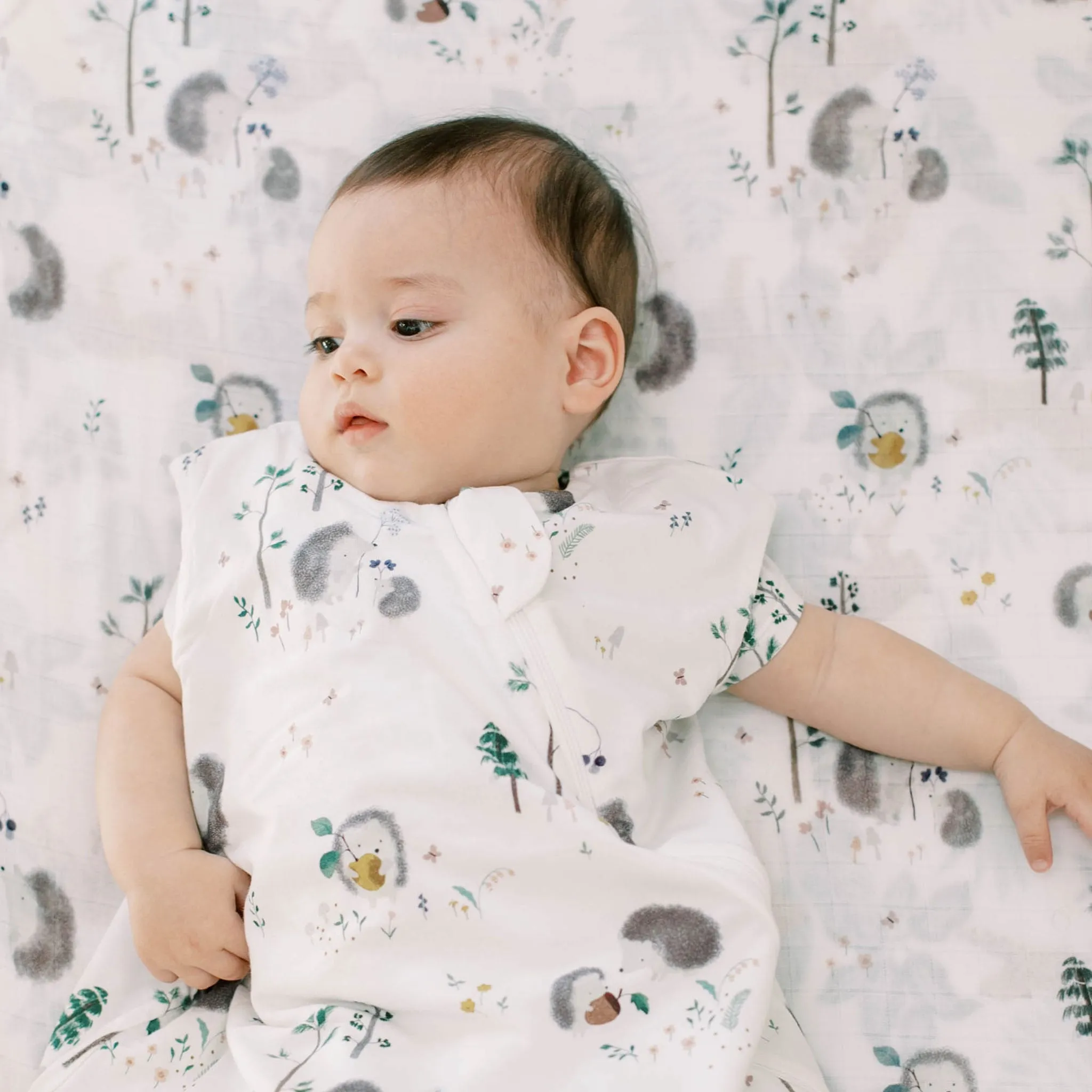 Loulou Lollipop Couverture Mousseline Bambou - Hérissons