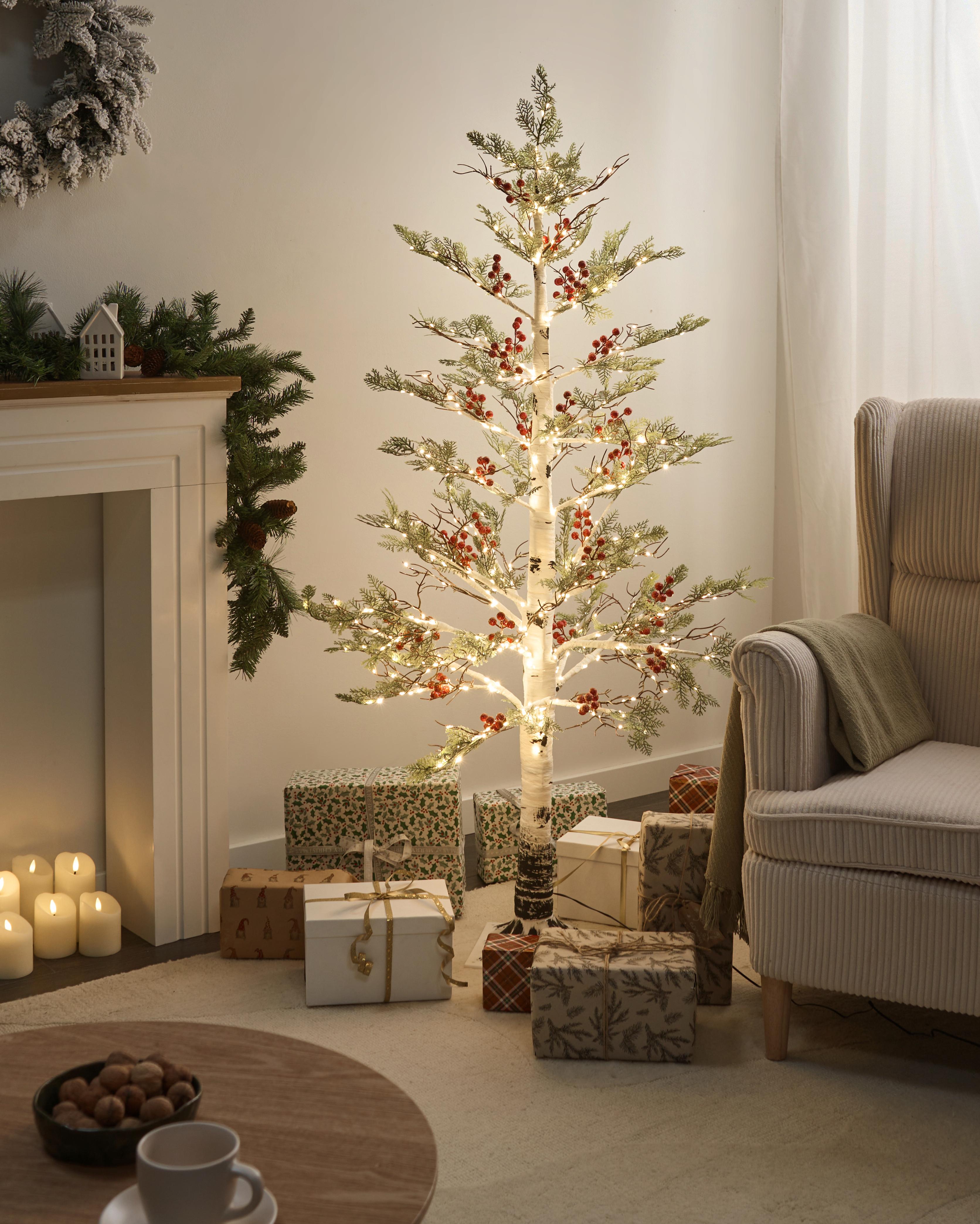 Buitendecoratie LED VASSLEN Kerstboom 160 cm Wit