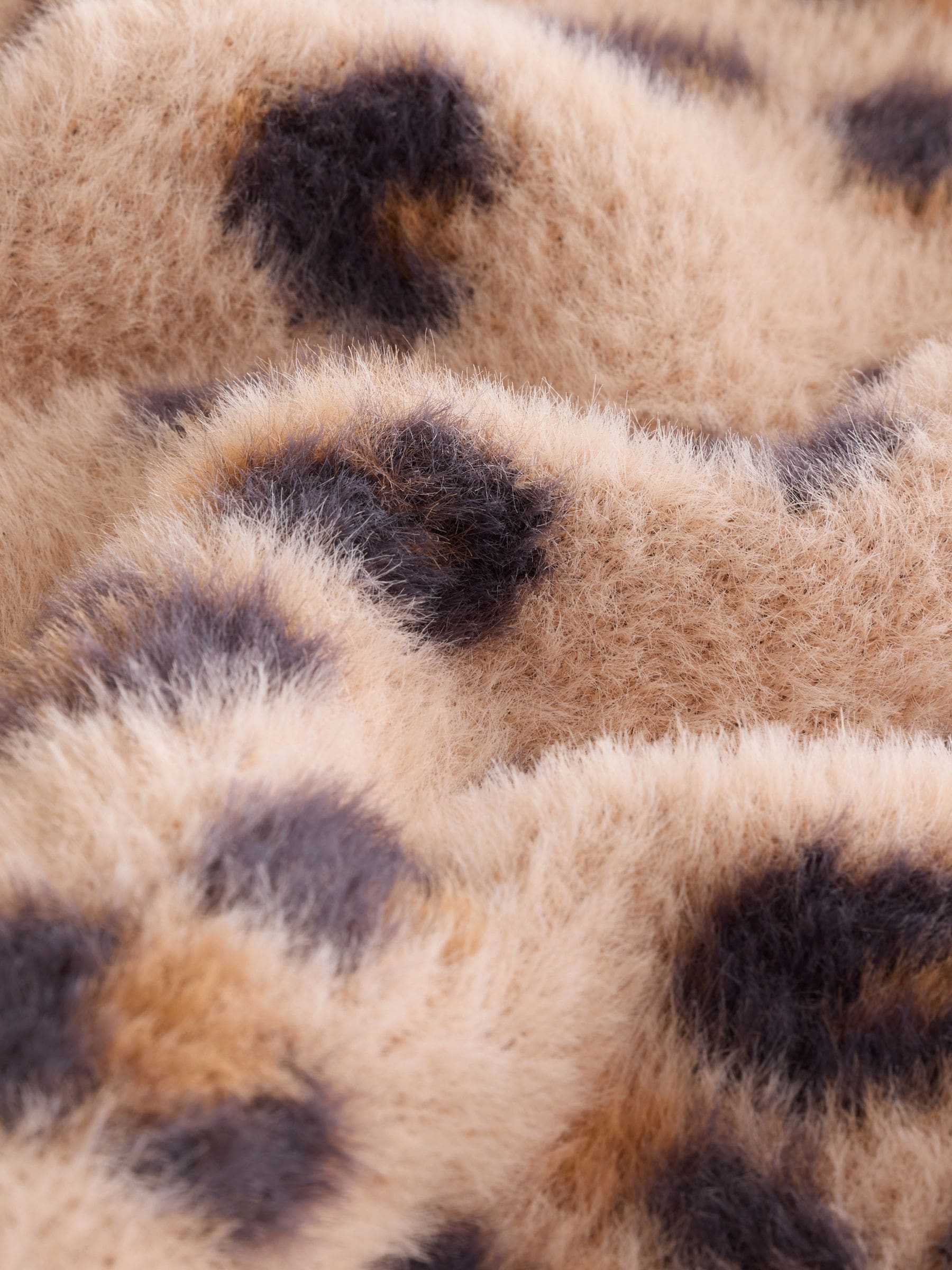 Luipaardprint - Fluffy trui (3 - 16 jr)