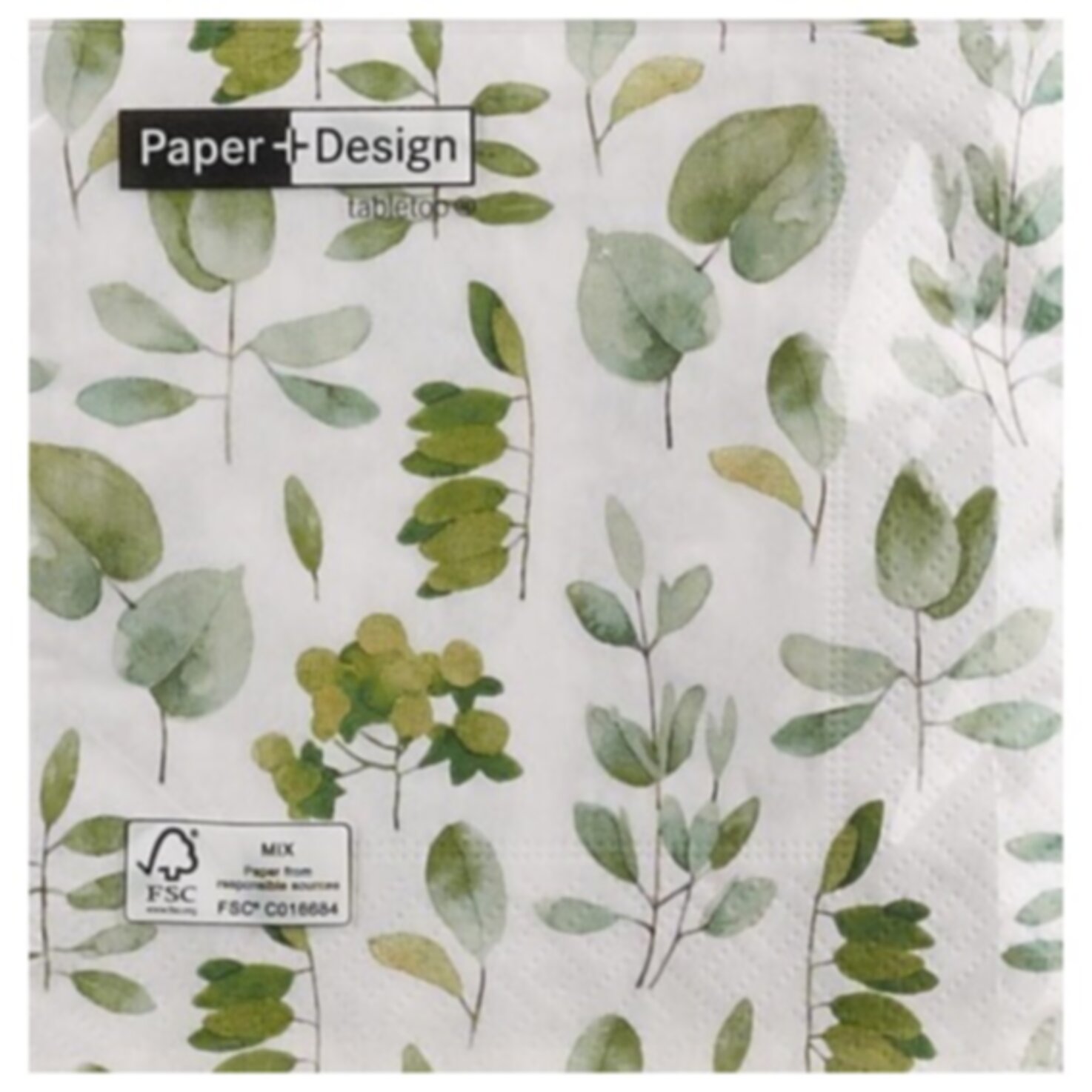 Servietten Fresh Leaves 25x25cm 20 Stück