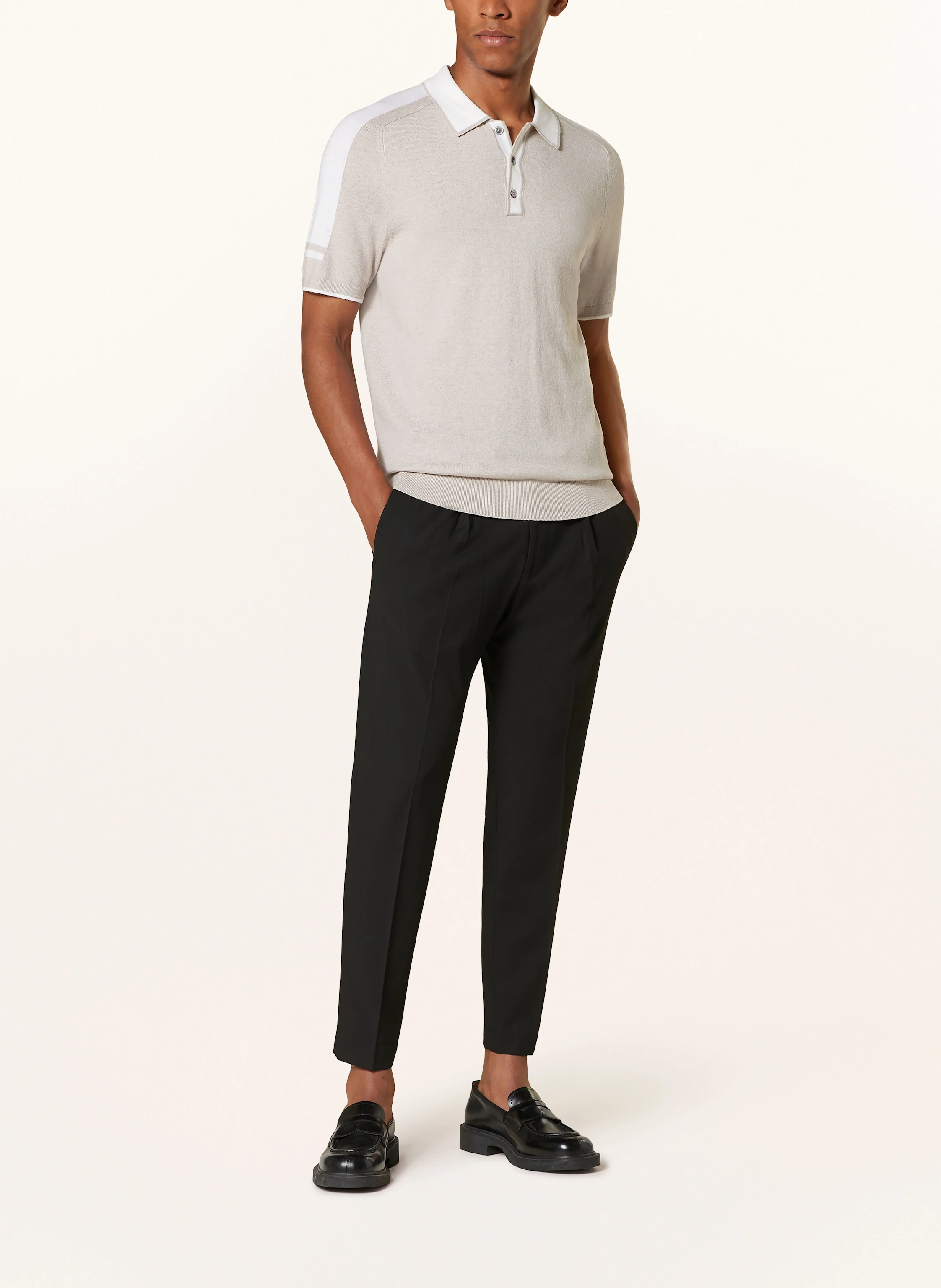 REISS Strick-Poloshirt BRUNSWICK