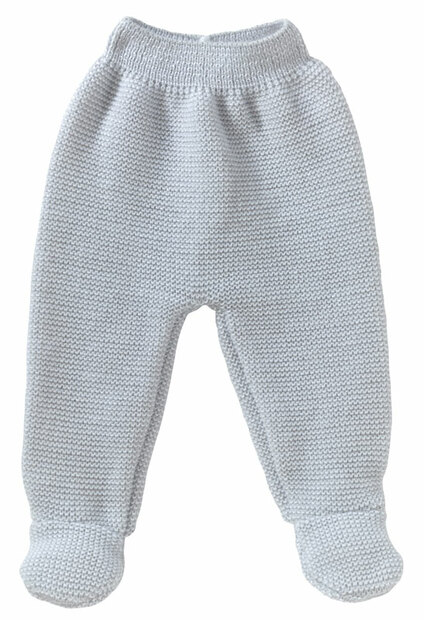 Pantalon avec pieds maille gris naissance - BEBE9 CREATION