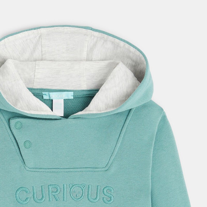 Sweat molleton à capuche vert bébé garçon Vert