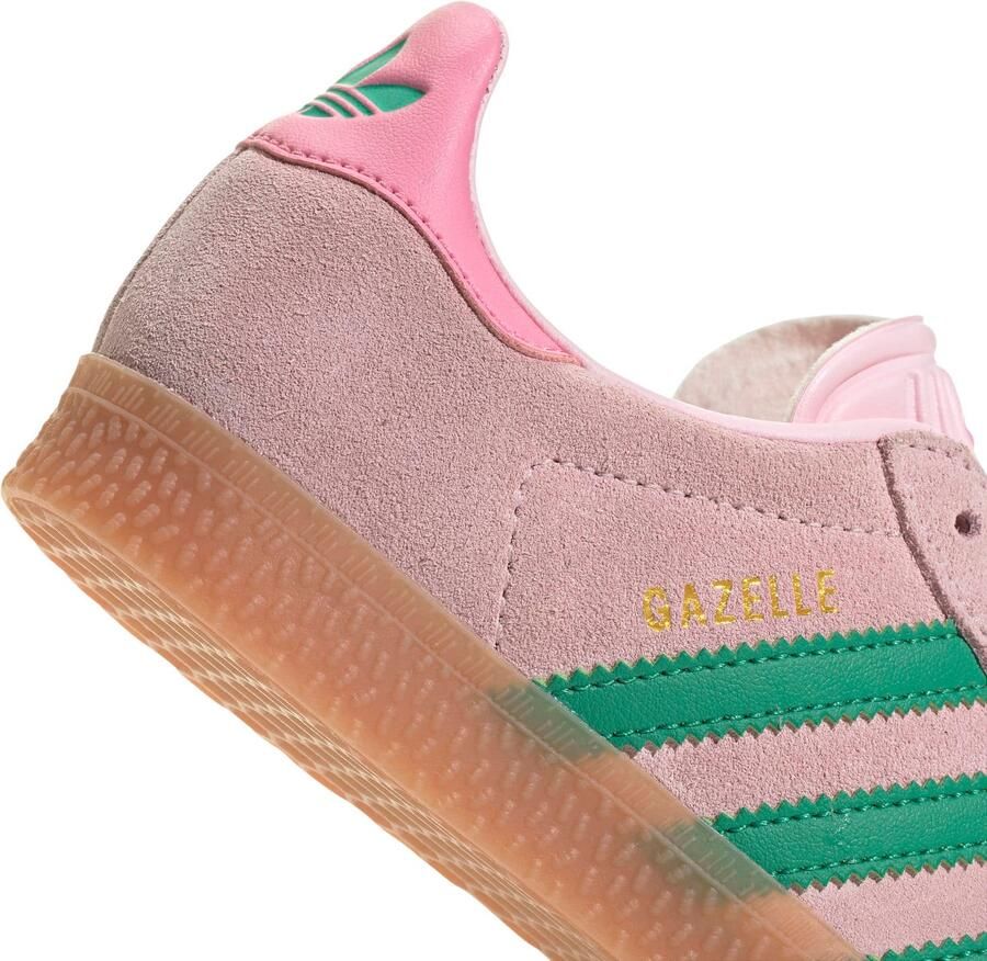 Adidas Originals Gazelle suède sneakers roze groen