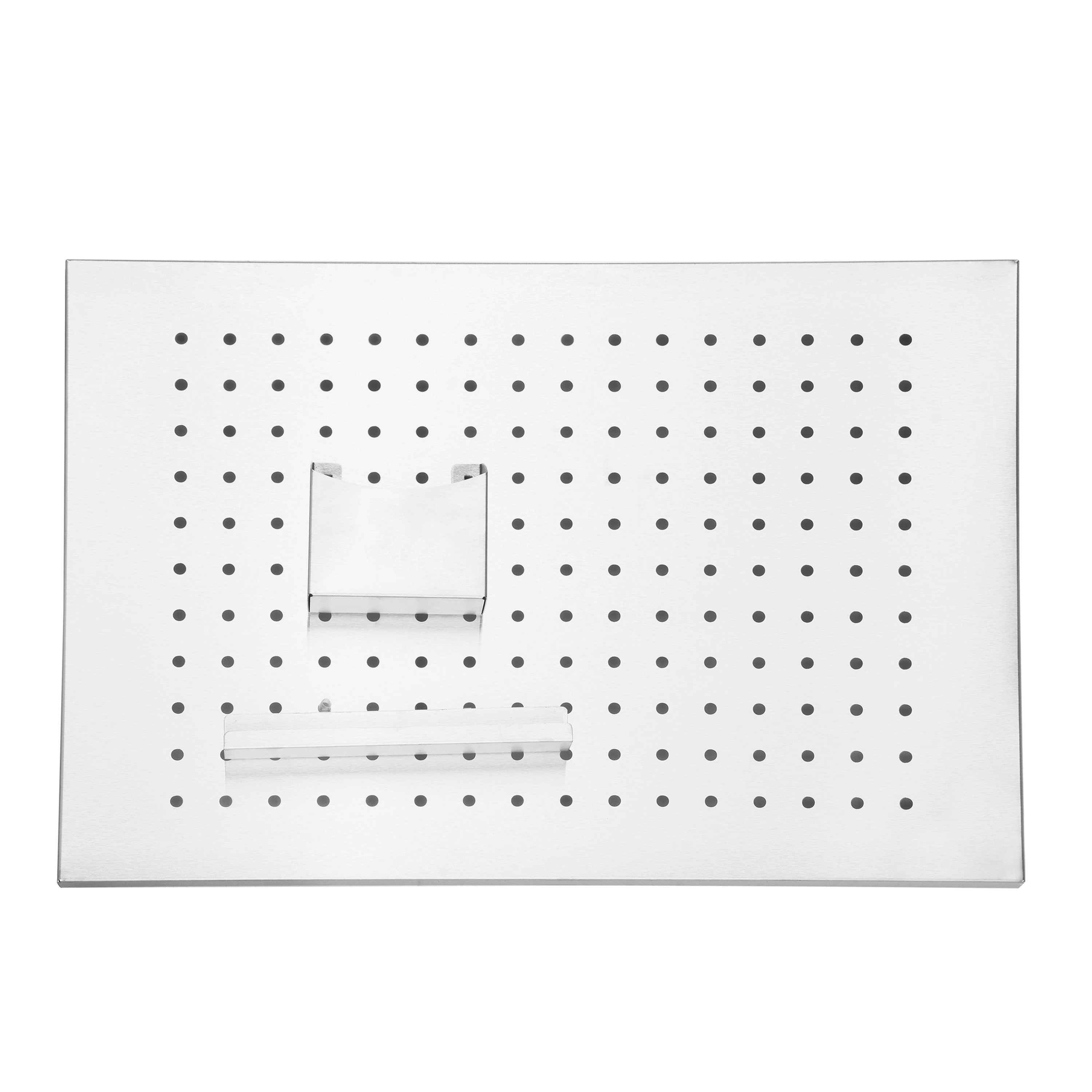 Magnettafel Lochwand Edelstahl 50 x 34 cm