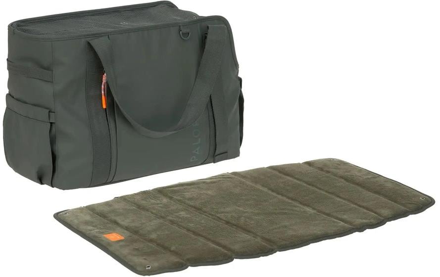 Hundetragetasche Weda Dark Olive<br>Nachhaltige Hundetasche und Matte in einem