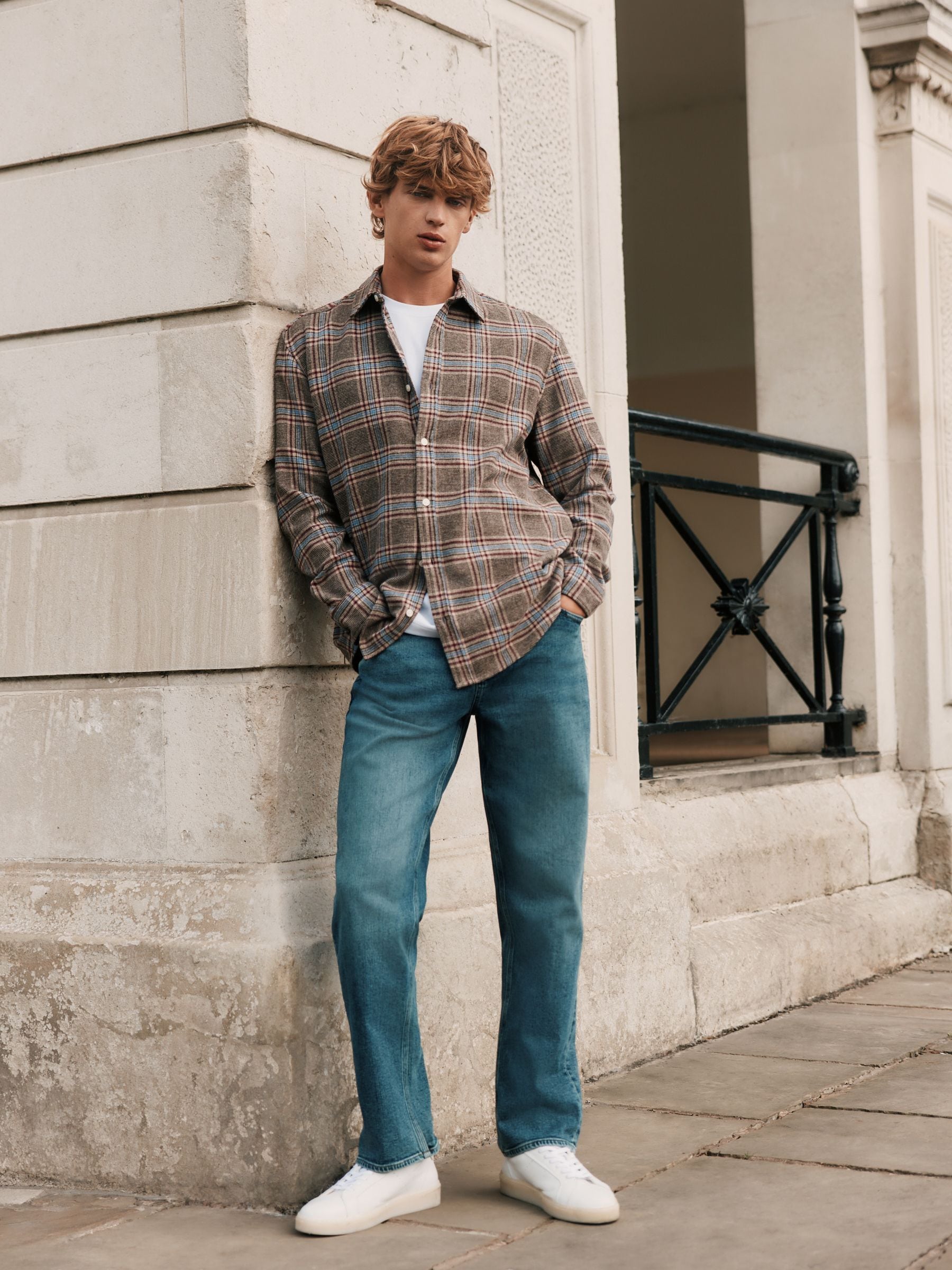 Blauw - Signature Brushed Cosy Denim Jeans With Wool