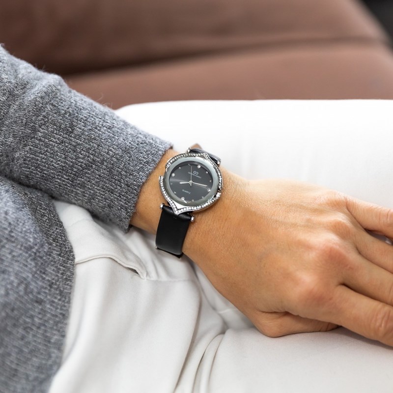 Montre Femme GIORGIO bracelet Cuir Noir
