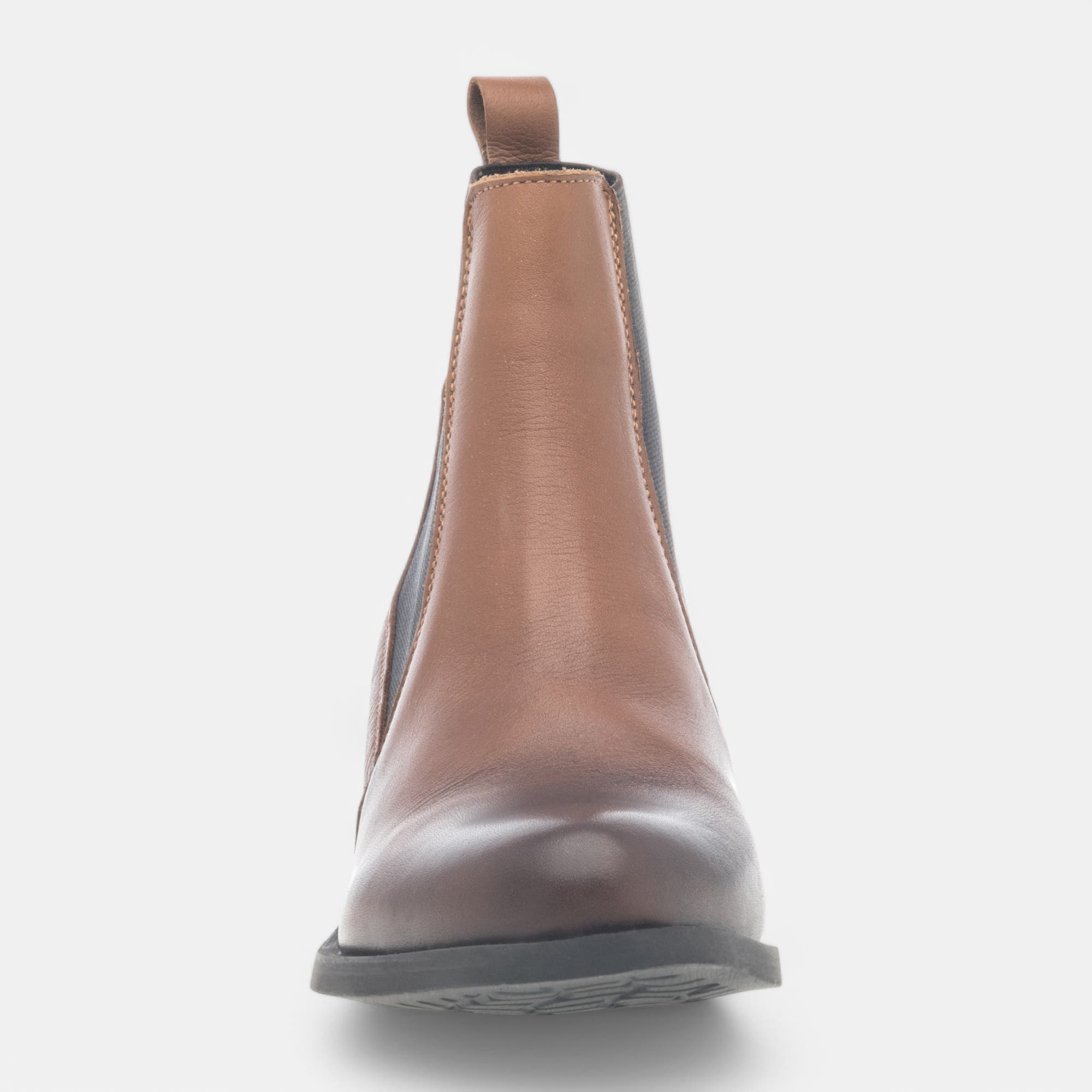 Boots chelsea Femme en cuir cognac