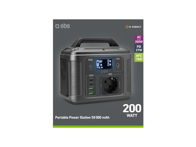 Sbs Portable 200W charging station. Sort