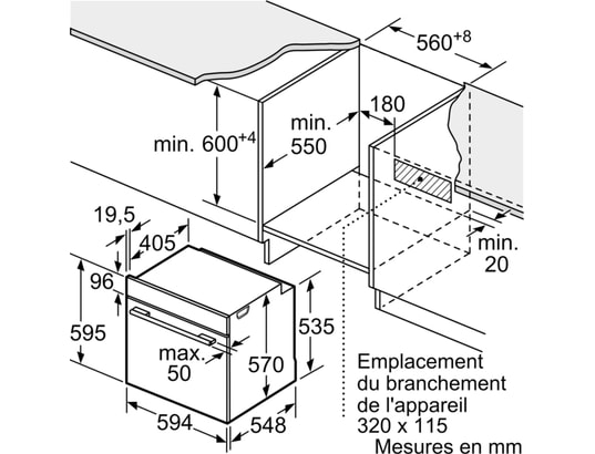 BOSCH - Four encastrable pyrolyse HBG578ES7, Série 6, Air Fry