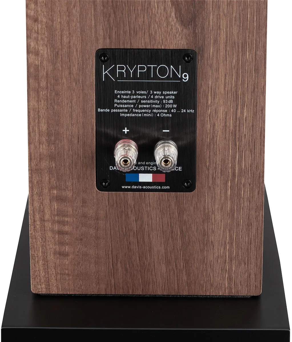 Davis Acoustics Krypton 9 Noyer (la paire) Enceintes colonne