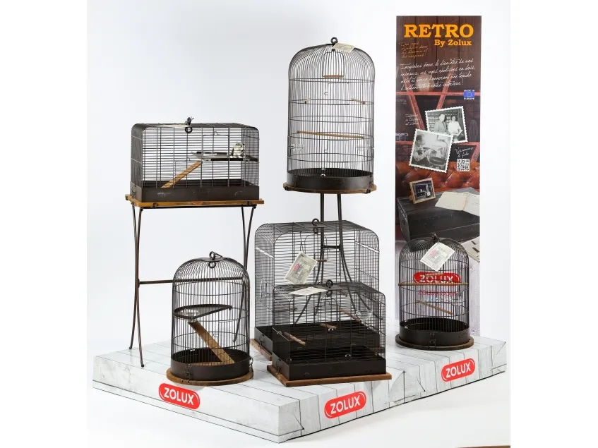 Zolux Cage Retro Marthe diam. 45 for birds col. Black