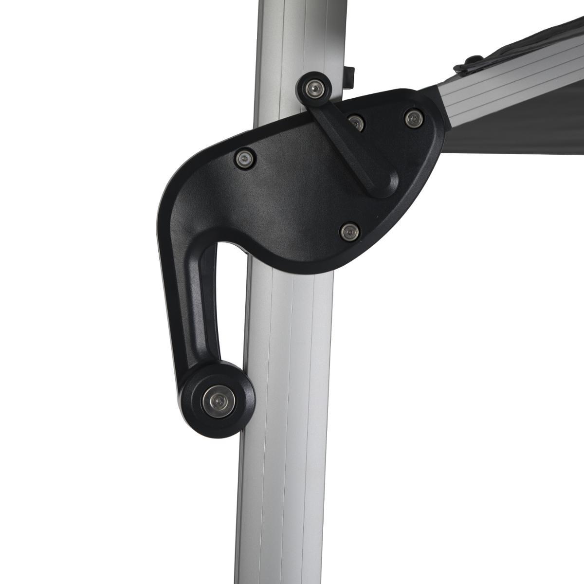 PARASOL DECENTRE EQUADOR 3X3M LED ARDOISE
