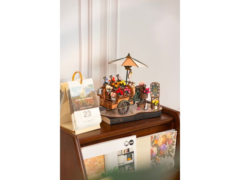 RoboTime Bausatz Blossom Cart 187-teilig 3D-Puzzle aus lasergeschnittenen Holzteilen