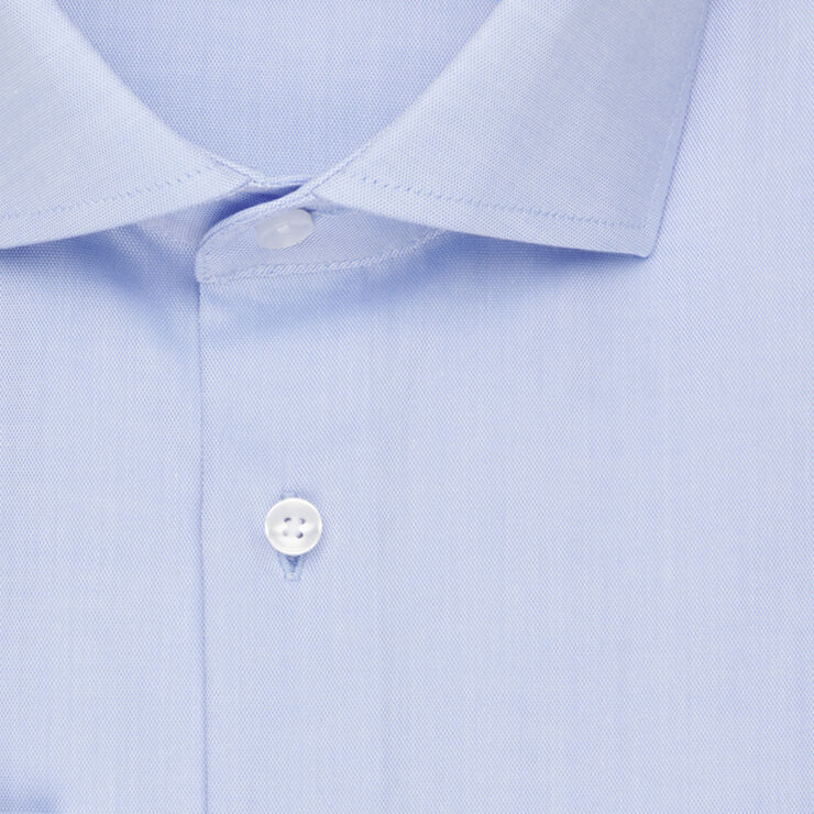 Seidensticker Oxford shirt Slim Long sleeve Kent-Collar Uni Blue