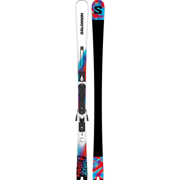 Pack ski SALOMON E ADDIKT + E MI12 GW F80 WHITE/NEONBL/RED