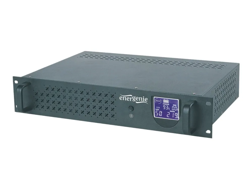 EnerGenie - UPS (rackversion) - AC 220 V - 1200 Watt - 2000 VA - 9 At - USB - output-stikforbindelser: 4 - 3.4U