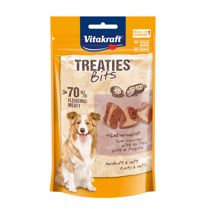 Petiscos para cães Vitakraft Treaties Bits em formato de salsicha, 120g