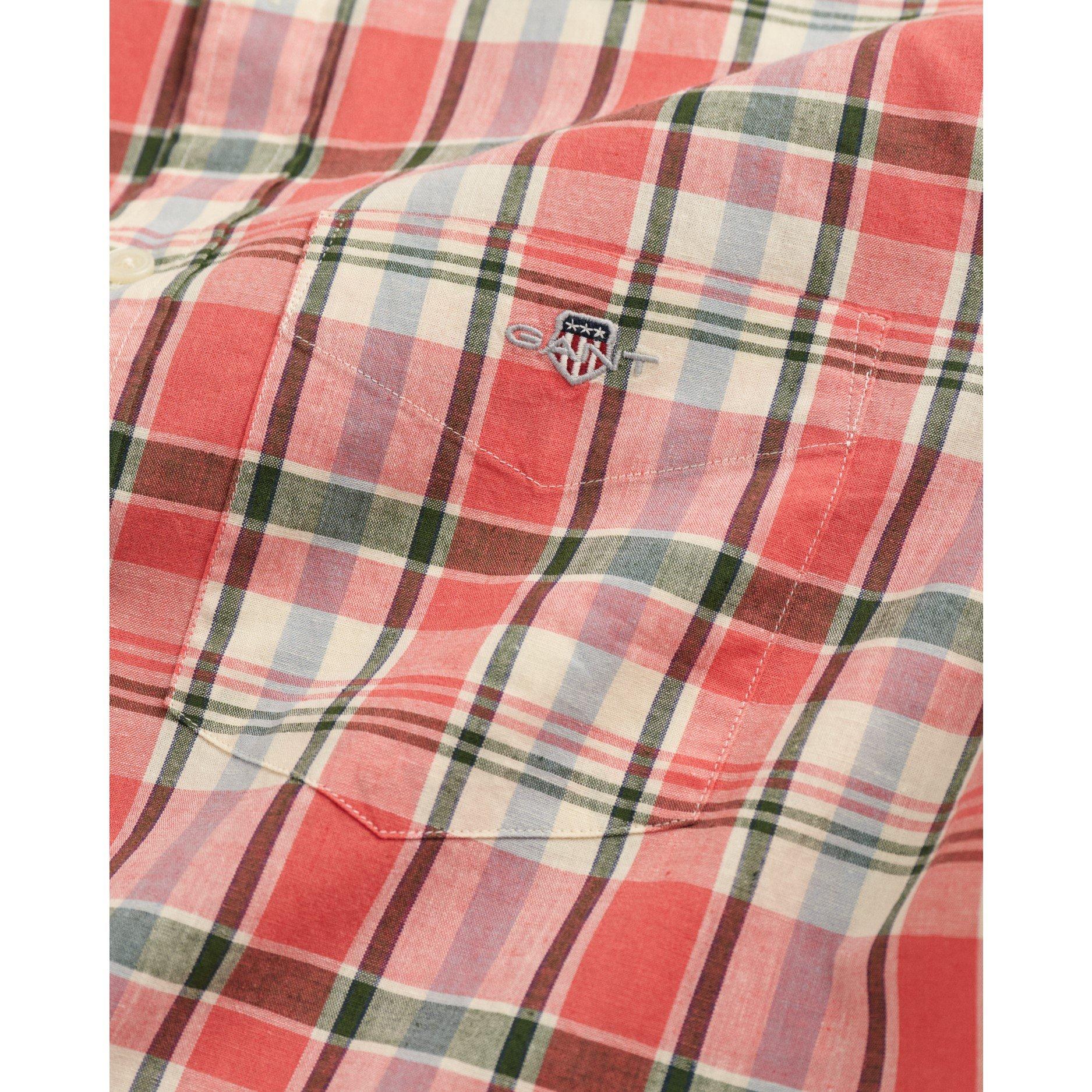 Gant REG COTTON LINEN CHECK SS SHIRT SUN