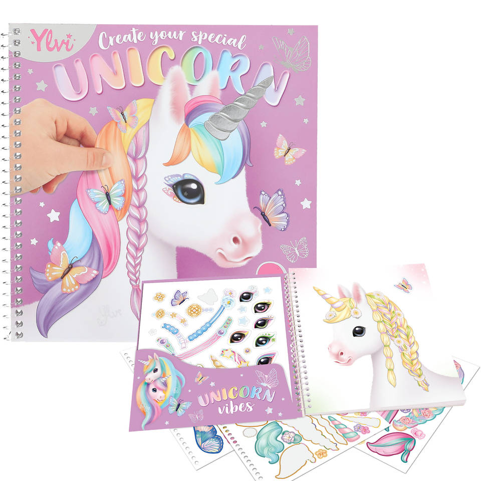 Ylvi Create Your Special Unicorn Dress Me Up stickerboek